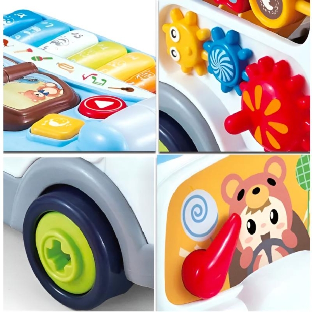 Autko sensoryczne edukacyjne z pianinkiem dla dzieci-10161487