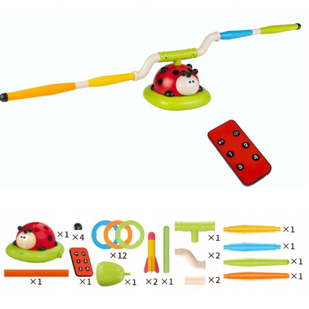 Gra zręcznościowa 3w1 skakanka wyrzutnia