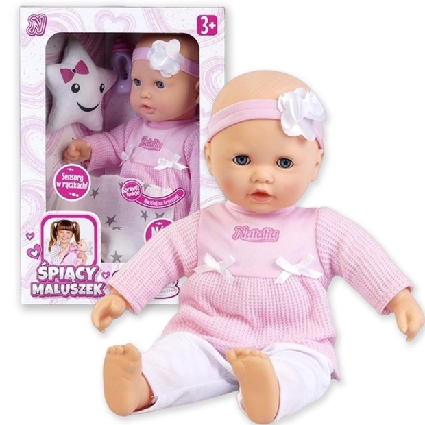 Lalka Natalia śpiący maluszek 38 cm-11061137