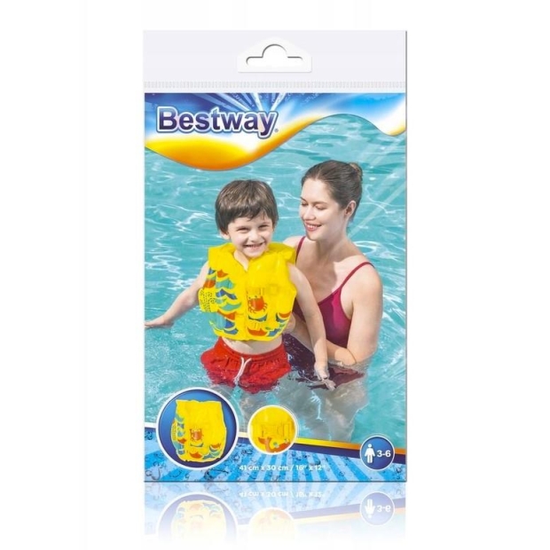 BESTWAY Kamizelka Do Nauki Pływania Tropikalna 41x30 cm 32069-11061156