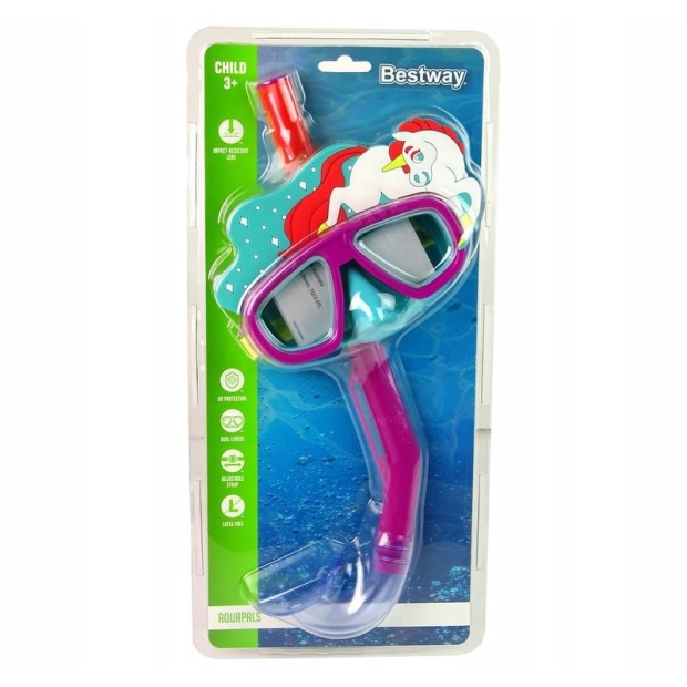 BESTWAY Maska do nurkowania różowa-11061221
