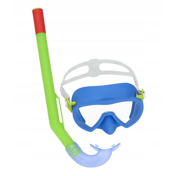 BESTWAY Maska z rurką i płetwami niebieska-11061236