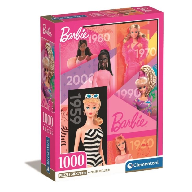 Clementoni Puzzle 1000 elementów Compact Barbie