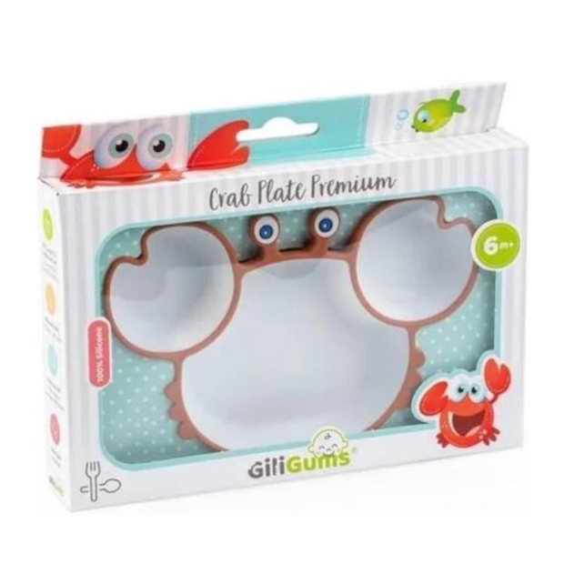 GiliGums Talerz krab premium ceglasto - biały-11061682
