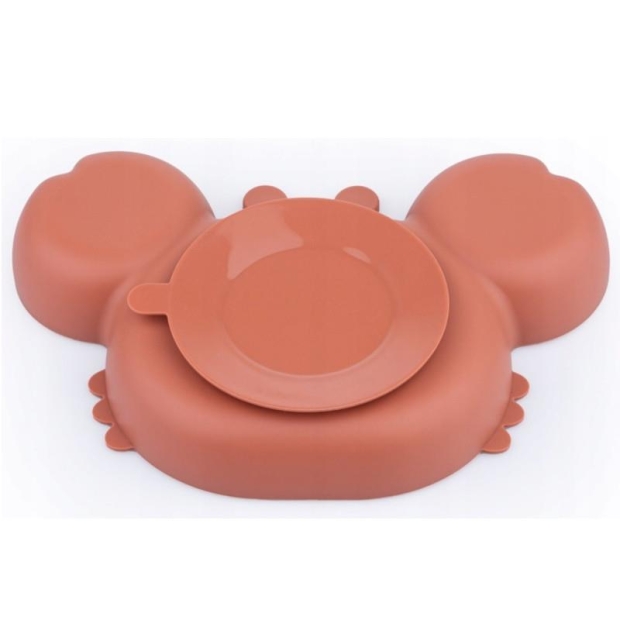 GiliGums Talerz krab premium ceglasto - biały-11061683