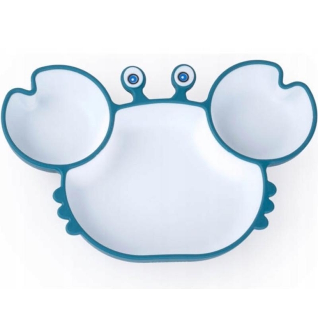 GiliGums Talerz krab premium turkusowo - biały-8955470