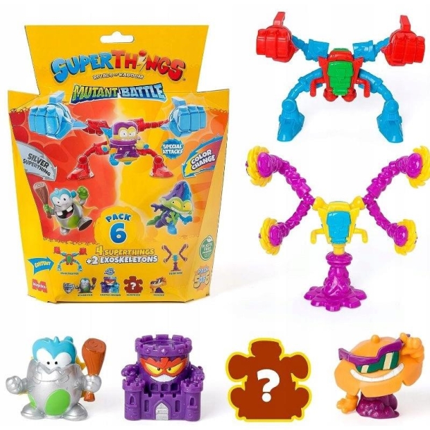 SUPERTHINGS Mutant Battle 2 + Egzoszkielety 4 Figurki-11062838