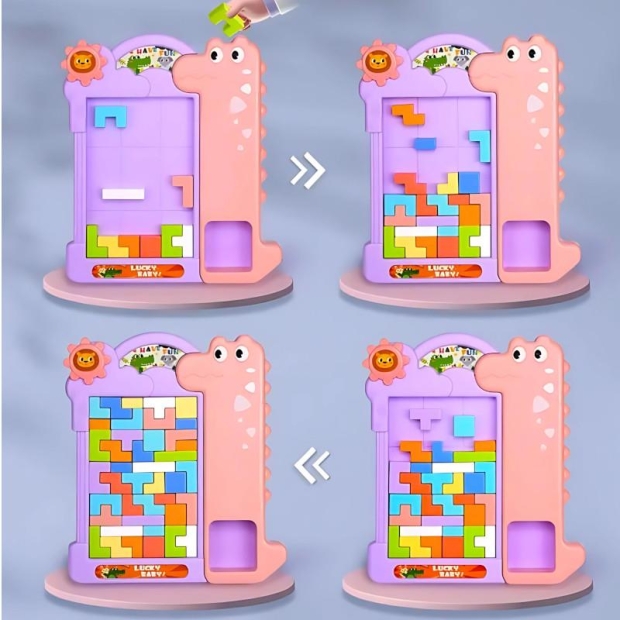 Układanka tetris różowa-11131549