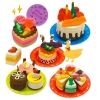 Masa plastyczna zestaw ciasto urodzinowe 10 kolorów + foremki-11385403