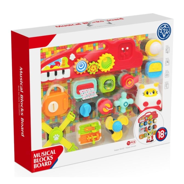 Tablica sensoryczna muzyczna z klockami-11380575