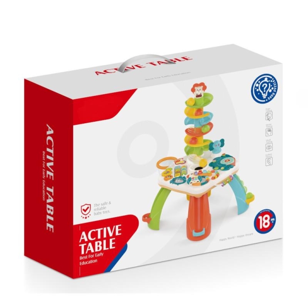 Stolik edukacyjny z wieżą zjeżdżalnią wys. 75 cm-11380582