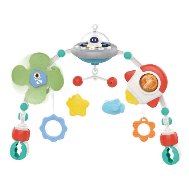 Zawieszka z zabawkami do łóżeczka nosidełka kosmos-11380629
