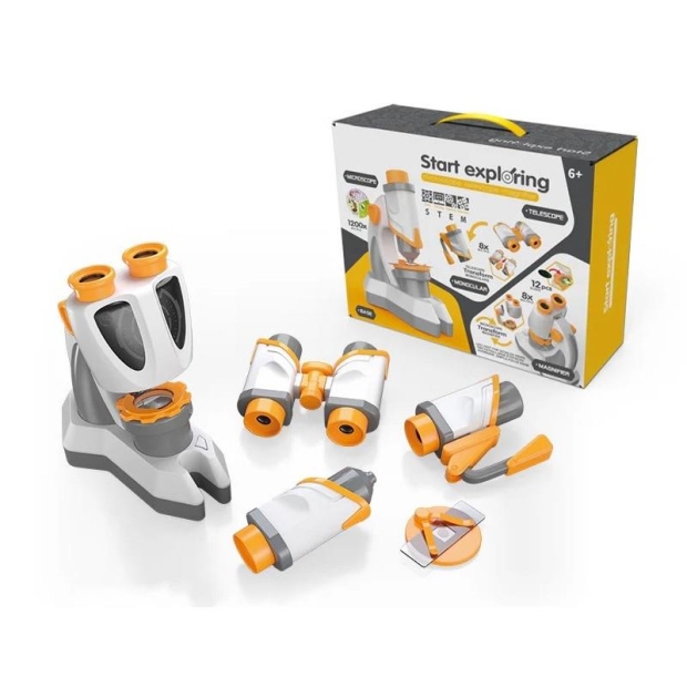 Mikroskop 4w1 szkło powiększające lornetka