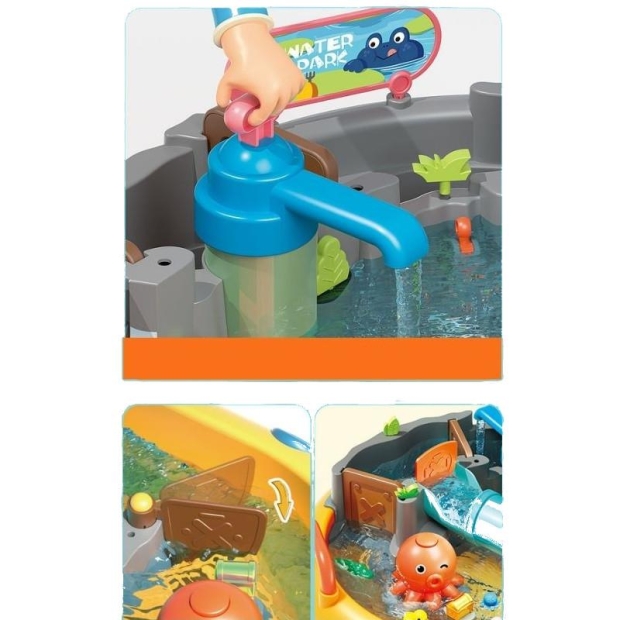 Park wodny basenik z zabawkami i nóżkami-11385412