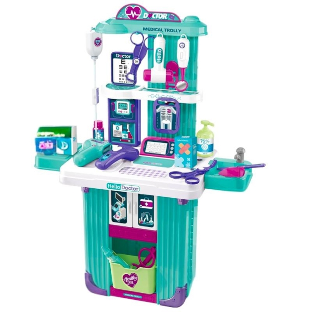Zestaw małego lekarza wózek z akcesoriami 2w1-11385423
