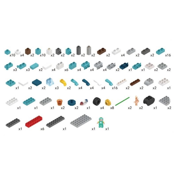 Klocki konstrukcyjne autko sportowe niebieskie 182 elementów-11385432