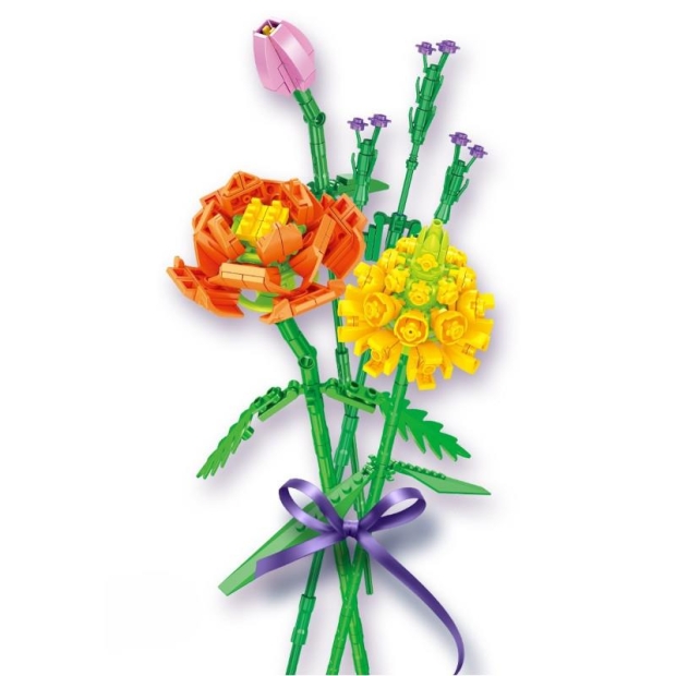 Klocki konstrukcyjne kwiaty do wazonu 300 elementy