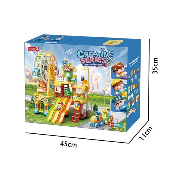 Klocki konstrukcyjne park rozrywki diabelski młyn 235 elementów