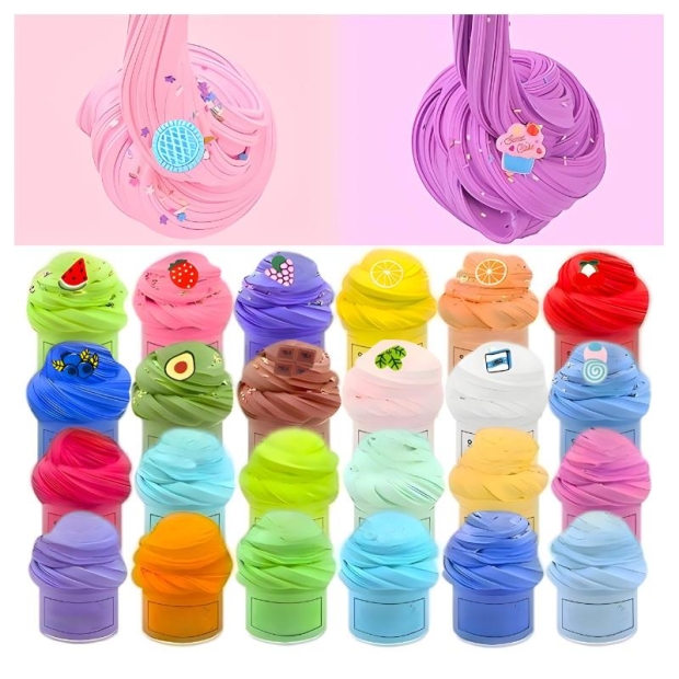 Masa plastyczna zestaw 24 kolory Slime kolorowe babeczki