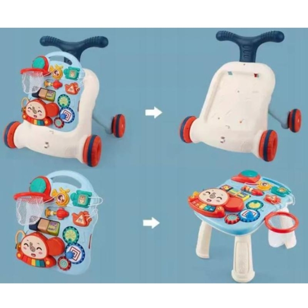 Chodzik pchacz 2w1 stolik edukacyjny interaktywny-11385451