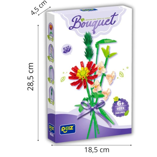 Klocki konstrukcyjne kwiaty do wazonu 264 elementy-11385454