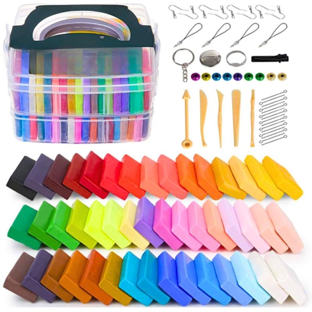 Masa plastyczna zestaw 50 kolorów modelina termoutwardzalna