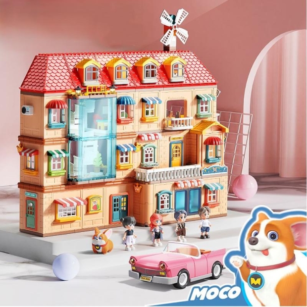 Klocki konstrukcyjne willa 690 elementów