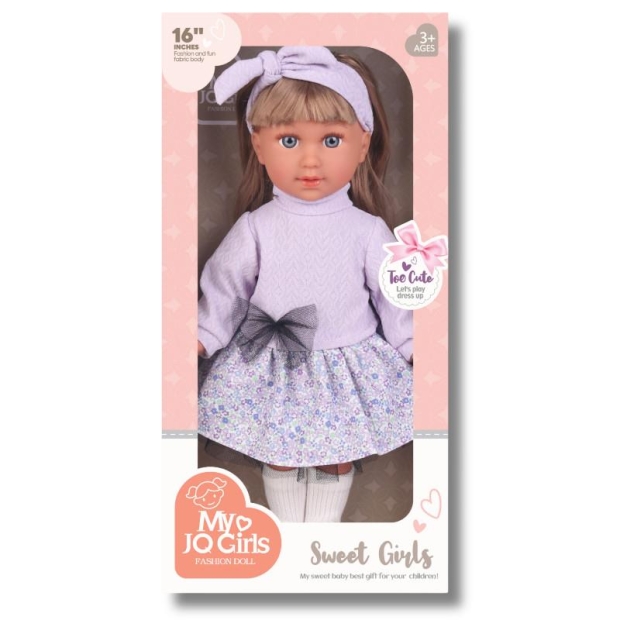 Lalka 40 cm lawendowa sukienka Miriam