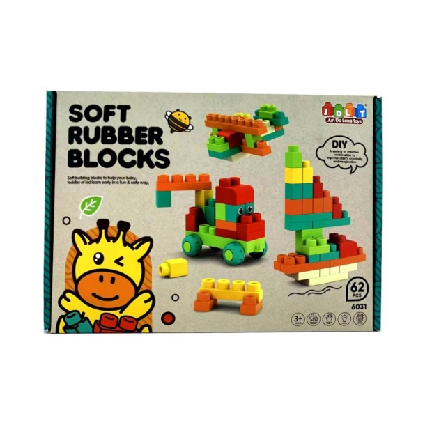 Miękkie klocki pojazdy 62 elementy-11393851