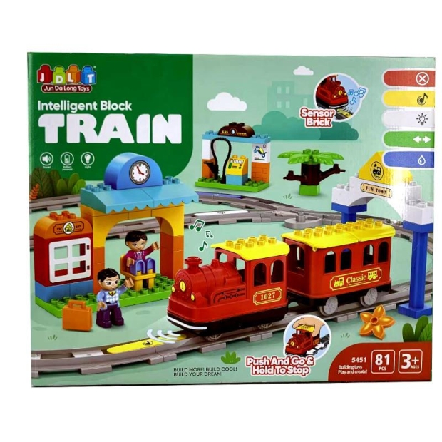 Klocki konstrukcyjne pociąg parowy 81 elementów-11393853