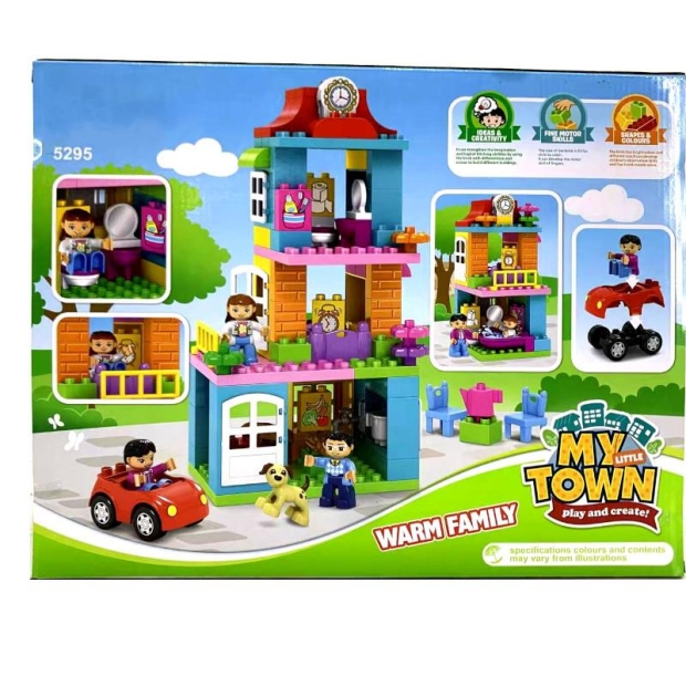 Klocki konstrukcyjne uroczy domek rodzinny 96 elementów-11393862