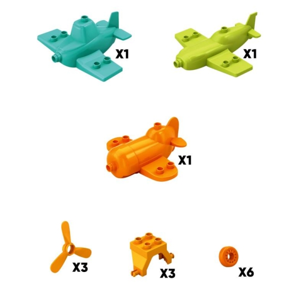 Miękkie klocki samoloty 50 elementów-11393864