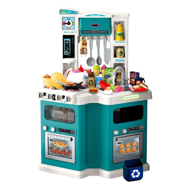 Zestaw kuchnia zabawkowa 109 elementów zielona