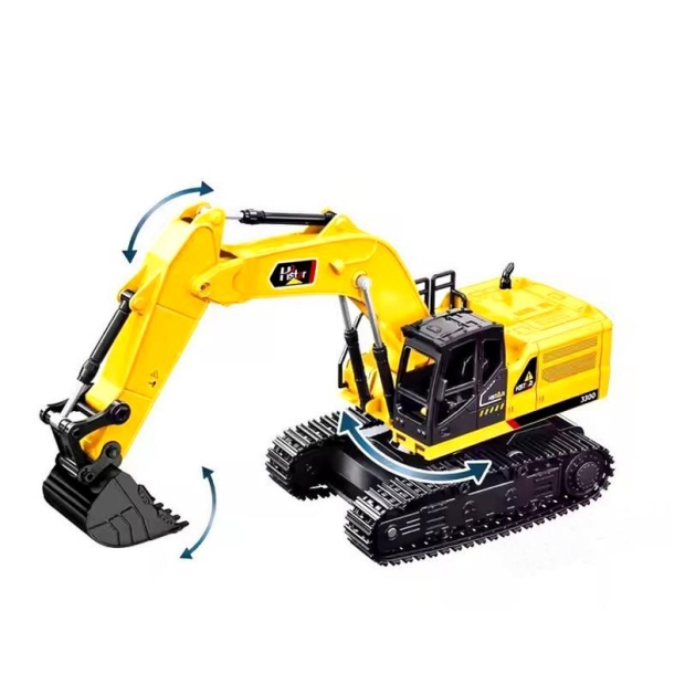 Koparka zdalnie sterowana RC 6CH żółta