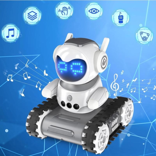 Robot zdalnie sterowany z funkcją Walkie-Talkie emocje LED-11397364