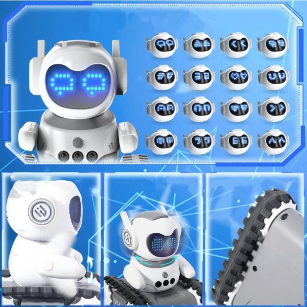 Robot zdalnie sterowany z funkcją Walkie-Talkie emocje LED-11397365