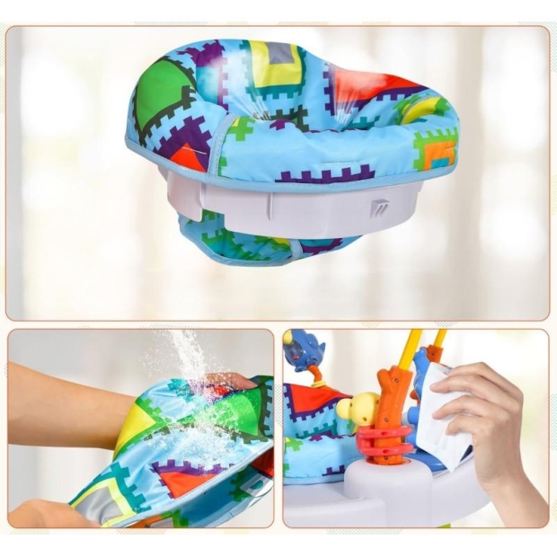 Chodzik edukacyjny 4w1 dla niemowląt stolik edukacyjny mata bujaczek-11397367