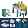 Klocki konstrukcyjne stolik z krzesełkami 6w1