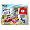 Klocki konstrukcyjne szpital z ambulansem 99 elementów-11402368