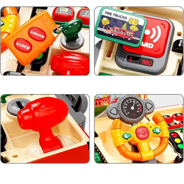 Autobus edukacyjny muzyczny czerwony dla dzieci-11402314