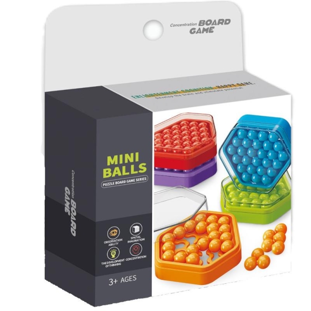 Gra logiczna puzzle mini smart IQ układanka czerwona