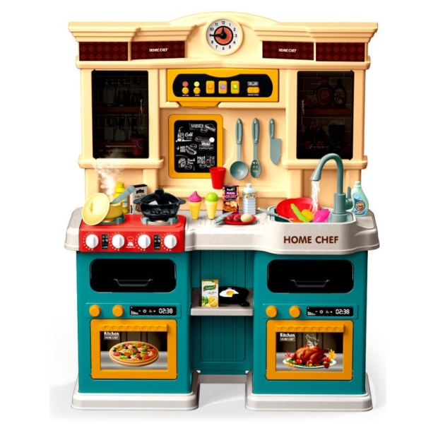 Zestaw kuchnia zabawkowa 85 elementów zielona