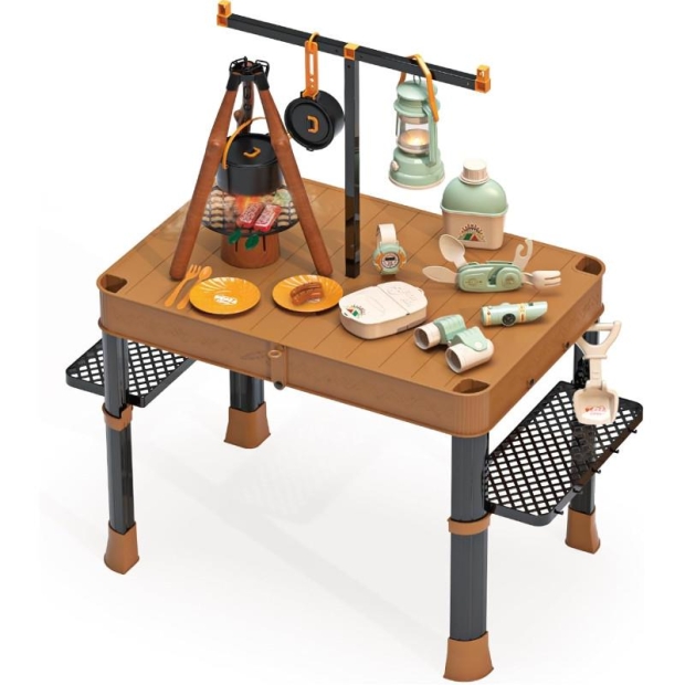 Zestaw mały camping do odgrywania ról stolik składana walizka