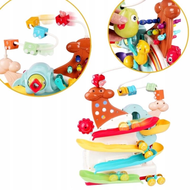 Pianinko dla dzieci 5w1 zwierzątka zjeżdżalnia 3 lata+-11402331