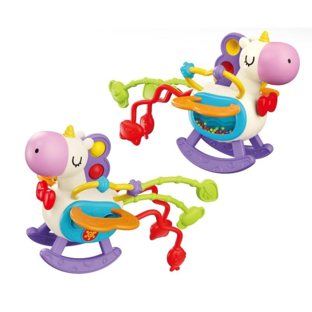 Konik sensoryczny na biegunach jedorożec edukacyjny dla dzieci