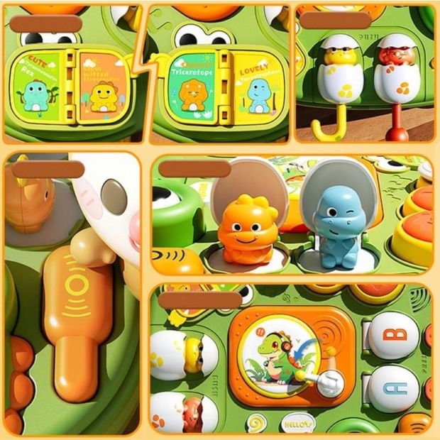 Stolik edukacyjny dla dzieci dinozaur 18 m+-11402344