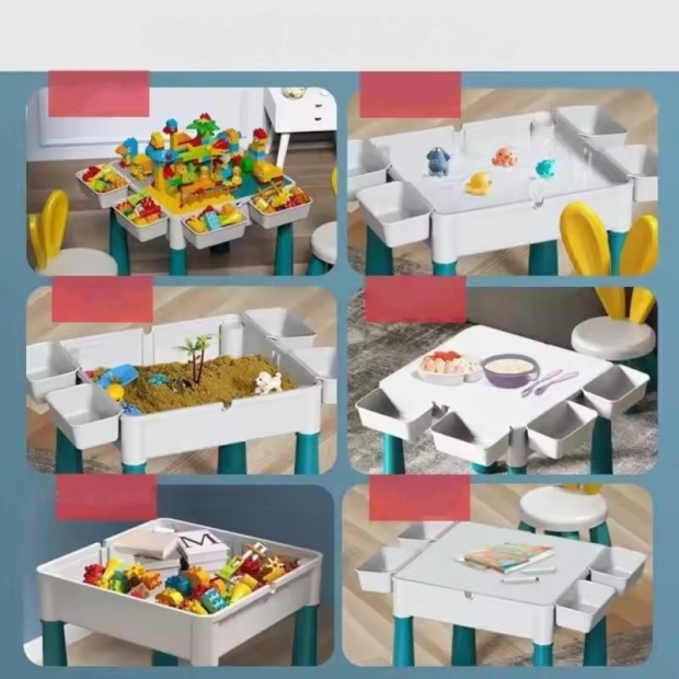 Klocki konstrukcyjne stolik z krzesełkami 6w1-11402351