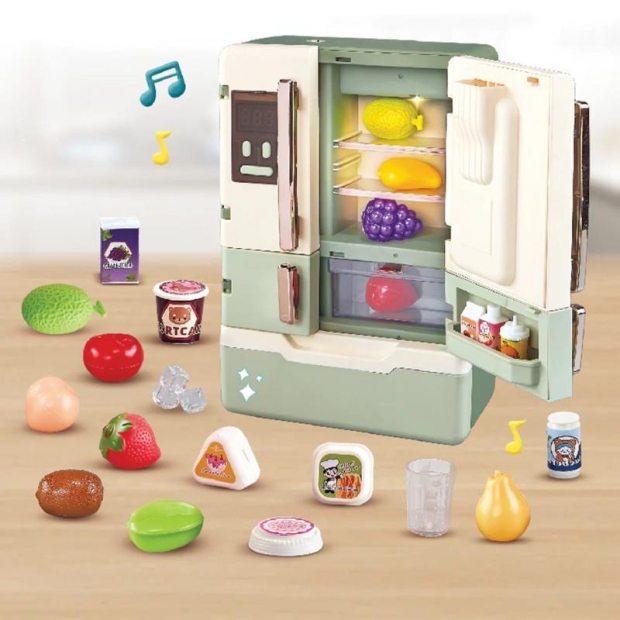 Zabawkowa lodówka elektryczna z efektem pary wodnej dla dzieci-11402356