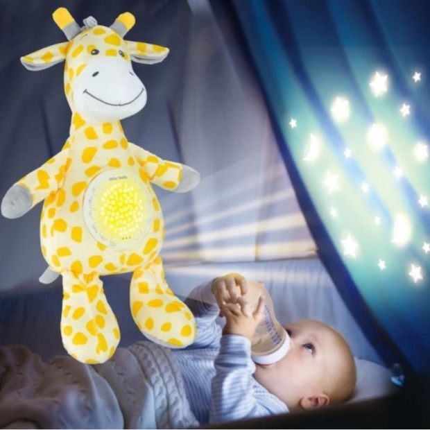 Lampka nocna dla dzieci projektor z dźwiękami żyrafka-11402358