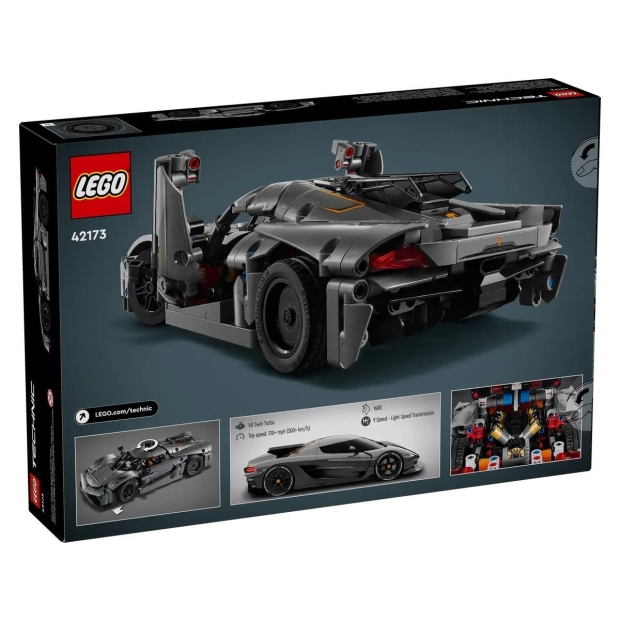 LEGO Technic 42173 Szary hipersamochód Koenigsegg Jesko Absolut-8734223